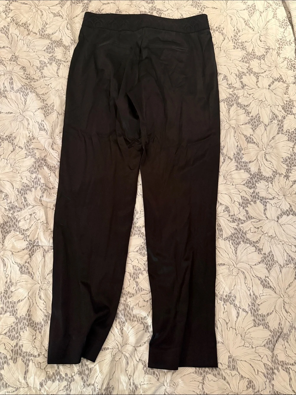 Tory Burch Women’s Black Silk Pant with Embroidery
